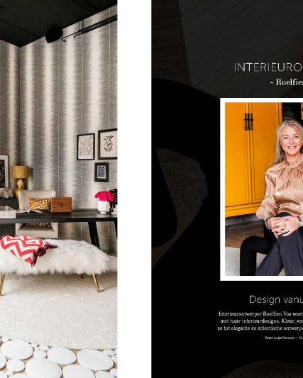 roelfien vos interior designer with art of timothy van oorschot
