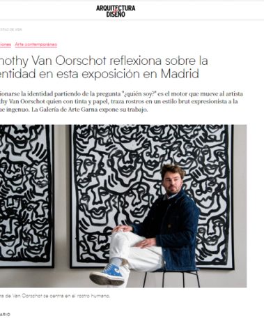 online article about timothy van oorschot and his one line art on arquitectura y diseno
