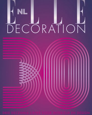 timothy van oorschot with an art work in elle decoration